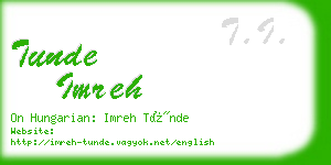 tunde imreh business card